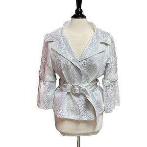Cartise Silver Design Bell Sleeve Jacket Size 10 NEW